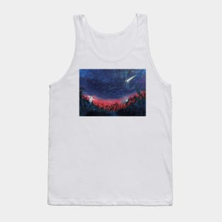 Make a Wish on a Shooting Star Illustration Tank Top